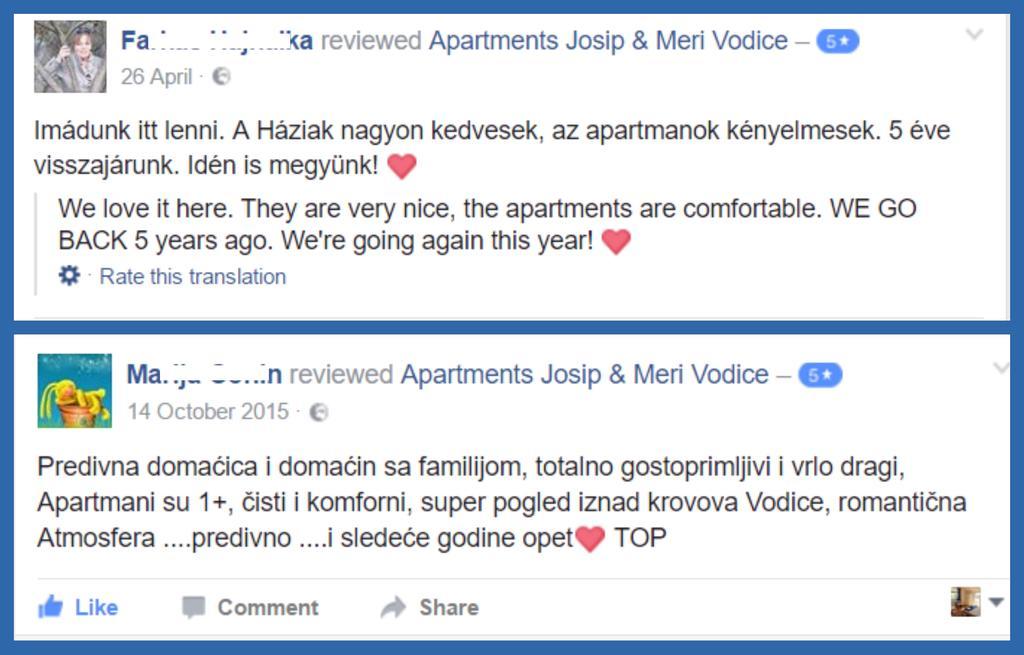 Apartments Meri Водице Екстер'єр фото